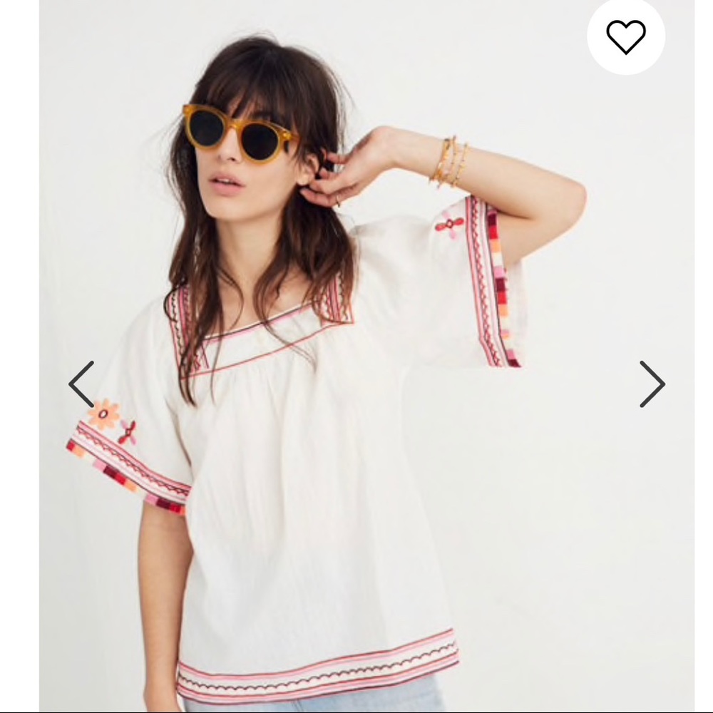 Madewell Embroidered Sandblossom Top